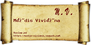 Módis Viviána névjegykártya